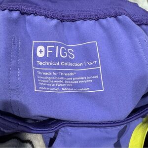 Figs XS tall yola scrub pants- Blueberry